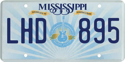 MS license plate LHD895