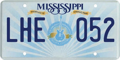 MS license plate LHE052