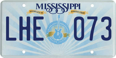 MS license plate LHE073