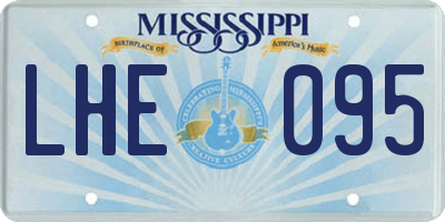 MS license plate LHE095