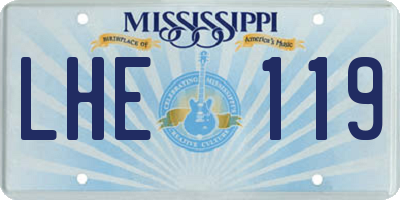 MS license plate LHE119