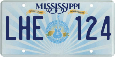 MS license plate LHE124