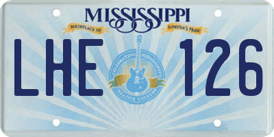 MS license plate LHE126