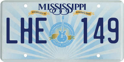 MS license plate LHE149