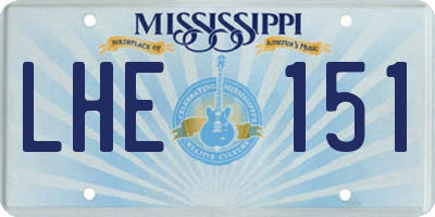 MS license plate LHE151