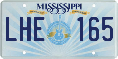 MS license plate LHE165