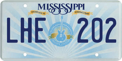 MS license plate LHE202