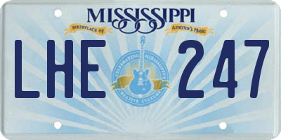 MS license plate LHE247