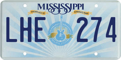 MS license plate LHE274