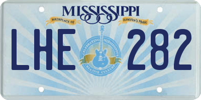 MS license plate LHE282