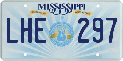 MS license plate LHE297
