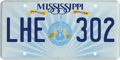 MS license plate LHE302