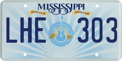 MS license plate LHE303