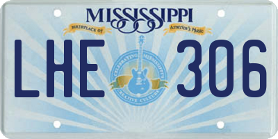 MS license plate LHE306