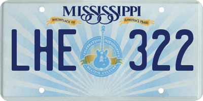 MS license plate LHE322