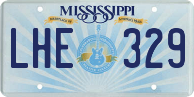 MS license plate LHE329