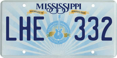 MS license plate LHE332