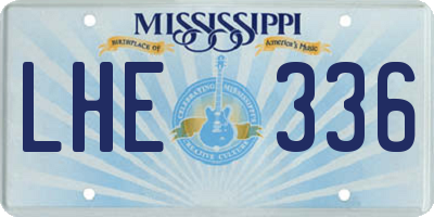 MS license plate LHE336
