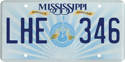 MS license plate LHE346