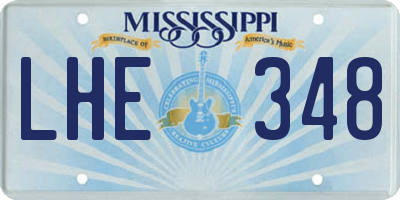 MS license plate LHE348