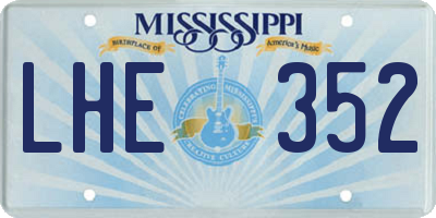 MS license plate LHE352