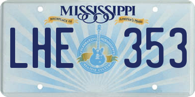 MS license plate LHE353
