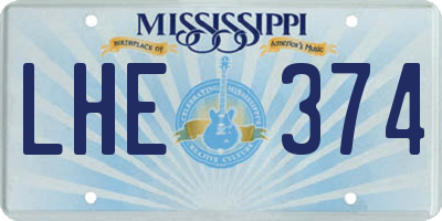 MS license plate LHE374