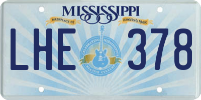 MS license plate LHE378