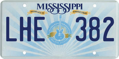 MS license plate LHE382