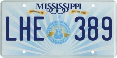 MS license plate LHE389