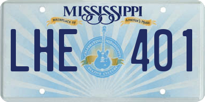 MS license plate LHE401
