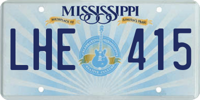 MS license plate LHE415