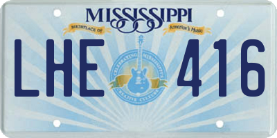MS license plate LHE416