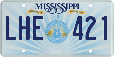 MS license plate LHE421