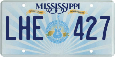 MS license plate LHE427