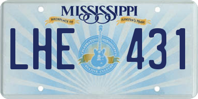 MS license plate LHE431