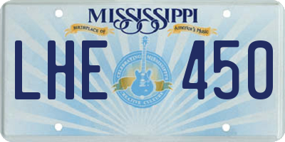 MS license plate LHE450