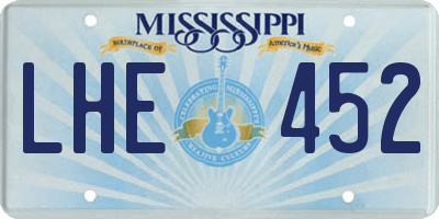 MS license plate LHE452