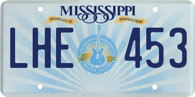 MS license plate LHE453