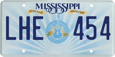 MS license plate LHE454