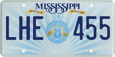 MS license plate LHE455