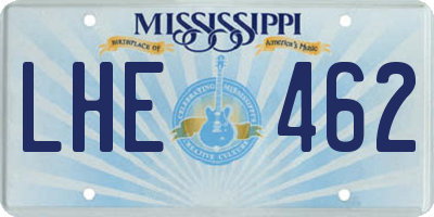 MS license plate LHE462