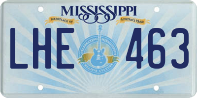 MS license plate LHE463