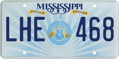 MS license plate LHE468