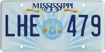 MS license plate LHE479