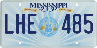 MS license plate LHE485