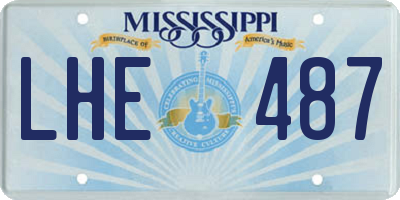 MS license plate LHE487