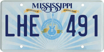 MS license plate LHE491