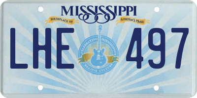 MS license plate LHE497