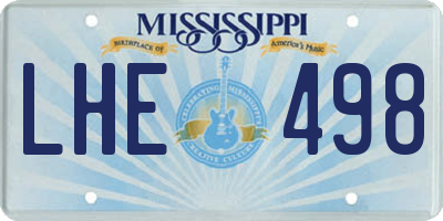 MS license plate LHE498